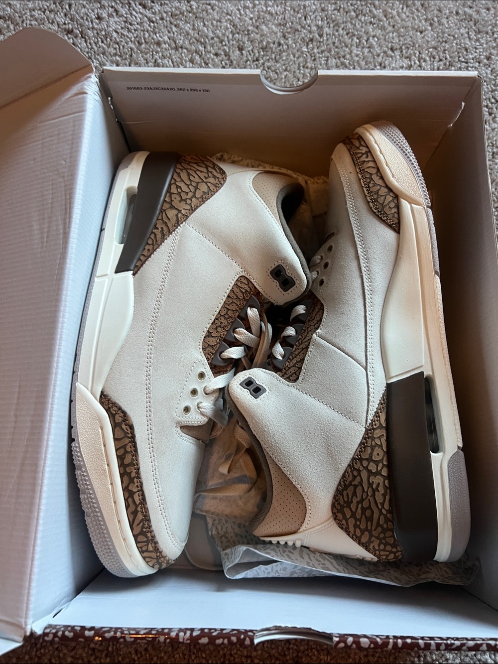 Nwt air Jordan 3 retro “palomino” men’s size 13 - Picture 6 of 6